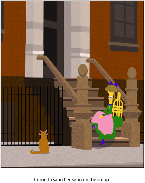 Cornetta Sings on the Stoop